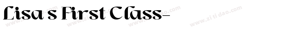 Lisa s First Class字体转换